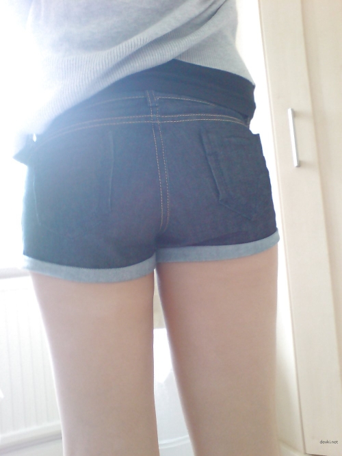 Hot babe with long legs masturbates and deepthroats cock