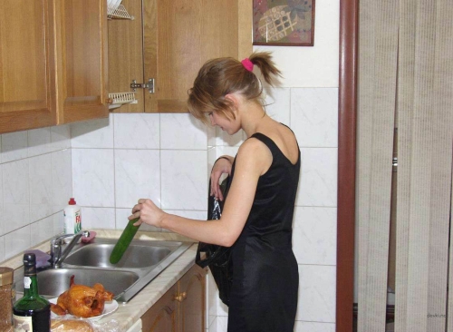 Amateur Babe Goes Fully Nude After Dinner - Explicit Strip Tease Photo
