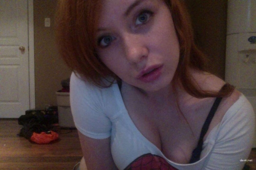 Explicit Redhead Amateur Bares All in Fiery Photos