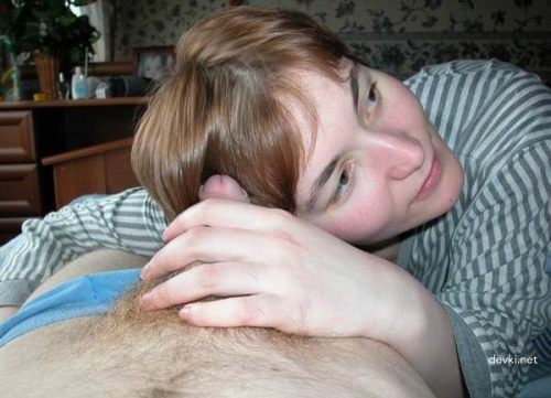 Aunt Sucks Husband's Cock - Explicit Homemade Blowjob Porn Pic