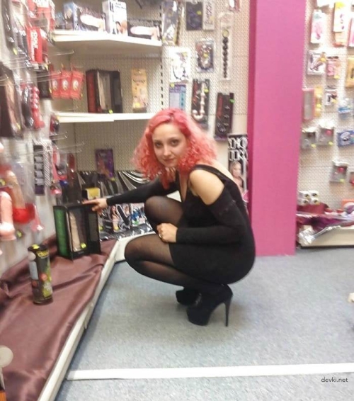XXX Amateur Seller Poses Nude in Adult Store - Explicit Intimate Goods for Sale