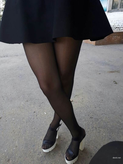Naughty Amateur Girl Exposes Wet Pussy in Skirt and Stockings