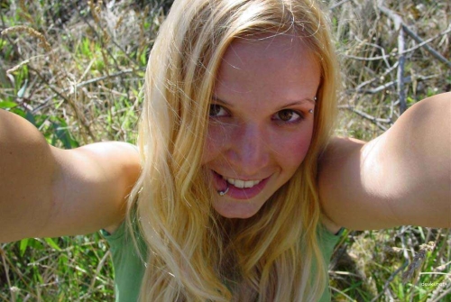 Blonde Babe with Lip Piercing: Explicit Amateur Sex Photo