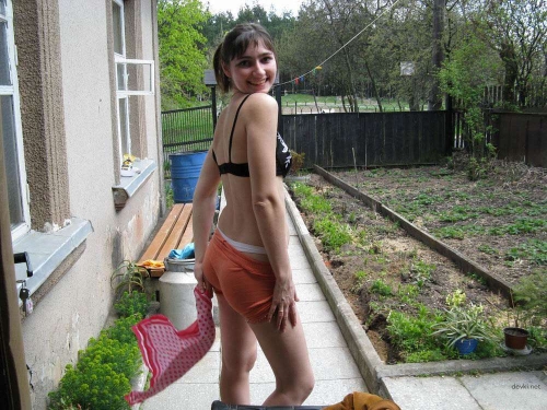 Seductive Teen Photoshoot: Amateur Girl in Explicit Provocative Poses at the Dacha