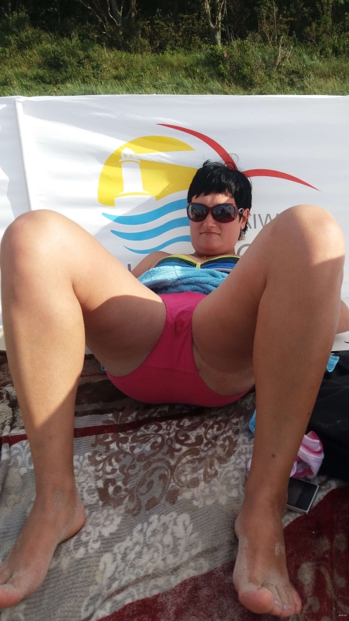 Unfiltered Nude Amateur Woman Exposing All on Beach: Explicit Photo