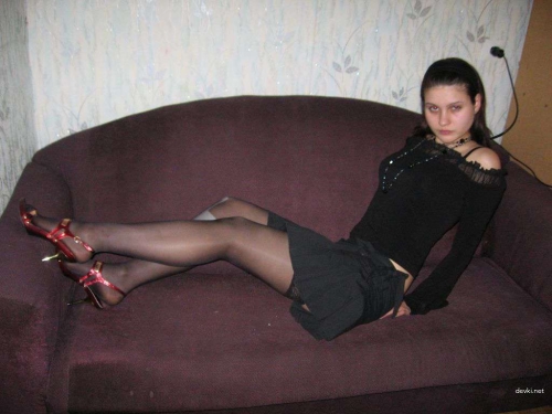 Hot Brunette in Stockings Exposes All - XXX Amateur Pic for Adults