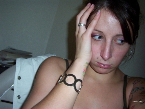 Emo Babe Deepthroats Friend's Cock - Amateur Blowjob Porn Pic