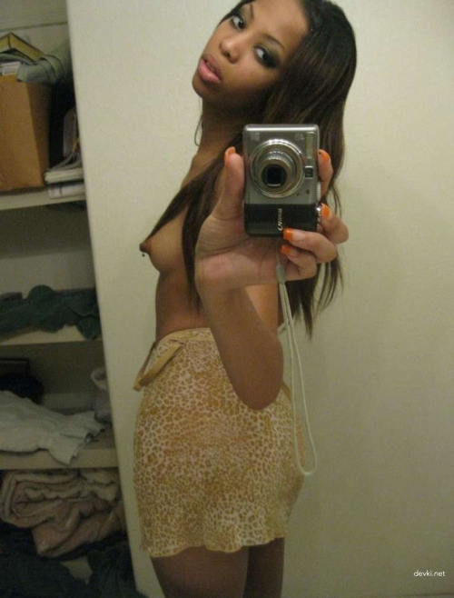 Explicit Black Teen with Nipple Piercings: Amateur XXX Photo