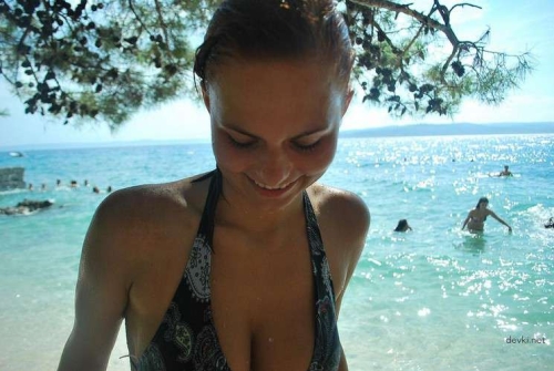 Explicit Topless Amateur Girl Sunbathing and Bathing - Uncensored Photo