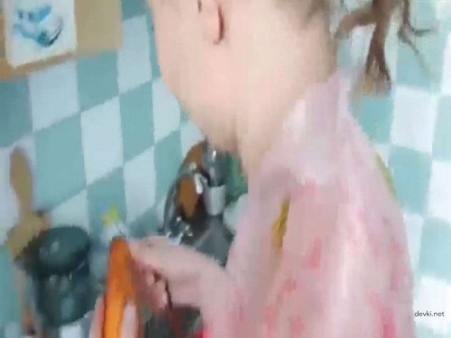 Hot Wife Kitchen Masturbation - Explicit Solo Action Video